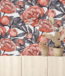 Elegant Modern Peonies Wallpaper
