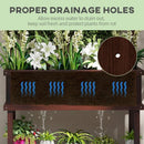 Espresso Fir Wood Elevated Raised Garden Bed With Stylish Climbing Trellis
