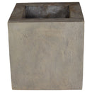 Haussmann Wood Cube Table 18x18x18 in Height Hollow inside Grey Oil