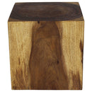 Haussmann Wood Cube Table 18x18x18 in Height Hollow inside Oak Oil