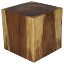 Haussmann Wood Cube Table 18x18x18 in Height Hollow inside Oak Oil