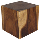 Haussmann Wood Cube Table 18x18x18 in Height Hollow inside Walnut Oil