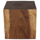 Haussmann Wood Cube Table 18x18x18 in Height Hollow inside Walnut Oil