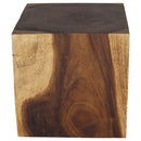 Haussmann Wood Cube Table 18x18x18 in Height Hollow inside Walnut Oil