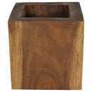 Haussmann Wood Cube Table 18x18x18 in Height Hollow inside Walnut Oil