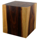 Haussmann® Wood Cube Table 20 in H x 18 in SQ Hollow inside Walnut Oil