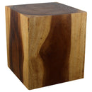 Haussmann® Wood Cube Table 20 in H x 18 in SQ Hollow inside Walnut Oil