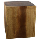 Haussmann® Wood Cube Table 20 in H x 18 in SQ Hollow inside Walnut Oil