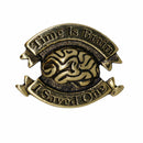 Time is Brain Stroke Awareness Gold Lapel Pin