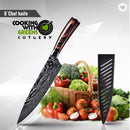 5 PIECE DAMASCUS PATTERN STAMPED CHEF KNIFE SET (FREE DELIVERY)