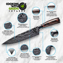 5 PIECE DAMASCUS PATTERN STAMPED CHEF KNIFE SET (FREE DELIVERY)