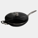 CXD DOU Ceramic Nonstick  Wok with Lid and Rack - 12.5" (32 cm), 5.3 QT (5 L)