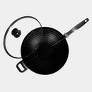 CXD DOU Ceramic Nonstick  Wok with Lid and Rack - 12.5" (32 cm), 5.3 QT (5 L)