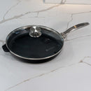 CXD DOU Ceramic Nonstick Fry Pan with Glass Lid