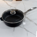 CXD DOU Ceramic Nonstick Saute Pan with Glass Lid