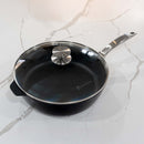 CXD DOU Ceramic Nonstick Saute Pan with Glass Lid