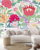 Elegant Brightly Floral Wallpaper