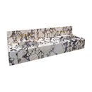 Calacatta Viola Marble Double Sink Wall-mount Bathroom Sink with 10" Backsplash (W)20" (L)80" (H)8" angle view