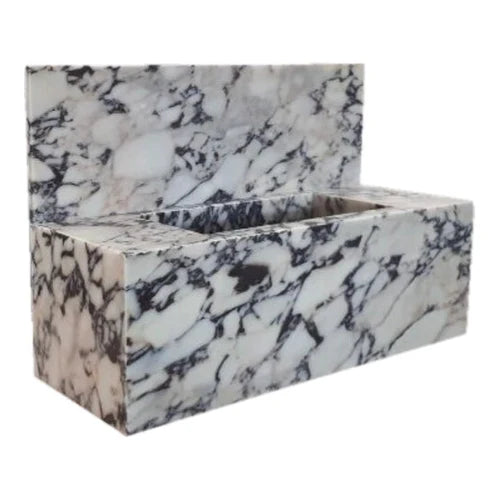 Calacatta Viola Marble Rectangular Wall-mount Bathroom Sink with 10" Backsplash (W)16" (L)32" (H)10" angle view