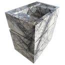 Calacatta Viola Marble Stand-Alone Drawer Sink (W)20" (L)30" (H)34" corner view