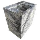 Calacatta Viola Marble Pedestal Sink - Handcrafted Stand Alone 20x30x34