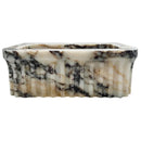 Calacatta Viola Marble Wall-Mount Bathroom Vanity Sink - Fluted Design (W)15" (L)22" (H)8" front view