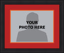 NHL Hockey Photo Picture Frame Kit - Calgary Flames (Red Matting, Orange Trim)