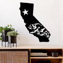 California State Metal Wall Art – Golden State Map Home & Office Decor