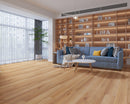 SPC Vinyl Rigid Core 9" Width 60" RL, 8mm Thick, 2mm IXPE   Caliber Brown Paragon Floors - Mazzia Collection Product shoot hall view 2