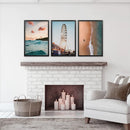 California Travel Wall Art Prints. Ferris Wheel, Ocean Sunset