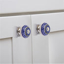 Candlenut 1-3/5 in. Blue Leaves Cabinet Knob