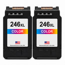 U.S. Remanufactured for Canon CL-246XL Color High Yield Ink Cartridge Twin Pack