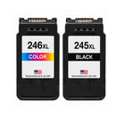 U.S. Remanufactured for Canon PG-245XL Black CL-246XL Color Combo Pack High Yield Ink Cartridges