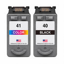 U.S. Remanufactured for Canon PG-40 Black / CL-41 Color Ink Cartridge Combo Pack