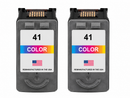U.S. Remanufactured for Canon CL-41 Color Ink Cartridge Twin Pack
