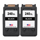 U.S. Remanufactured for Canon PG-240XL Black Twin Pack High Yield Ink Cartridges