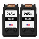U.S. Remanufactured for Canon PG-245XL Black Twin Pack High Yield Ink Cartridges