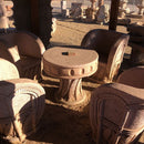 Cantera Stone Equipales Dining Set