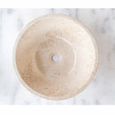 Cappuccino Beige Marble V-Shape Vessel Sink Polished Finish 16x6