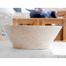 Cappuccino Beige Marble V-Shape Vessel Sink Polished Finish 16x6