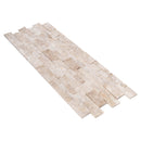 Cappuccino Beige Ledger 3D Panel 6"x24" Natural Marble Wall Tile - Full Truckload multiple panels angle view
