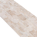 Cappuccino Beige Ledger 3D Panel 6"x24" Natural Marble Wall Tile - Full Truckload multiple panels angle closeup view