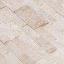 Cappuccino Beige Ledger 3D Panel 6"x24" Natural Marble Wall Tile - Full Truckload angle closeup view