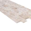 Cappuccino Beige Ledger 3D Panel 6"x24" Natural Marble Wall Tile - Full Truckload profile view