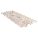 Cappuccino Beige Ledger 3D Panel 6"x24" Natural Marble Wall Tile - Full Truckload angle view