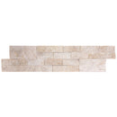 Cappuccino Beige Ledger 3D Panel 6"x24" Natural Marble Wall Tile - Full Truckload top single view
