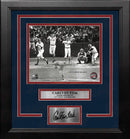Carlton Fisk World Series Home Run Boston Red Sox 8x10 Framed Baseball Photo with Engraved Autograph