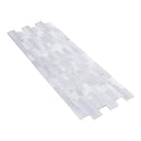 Carrara White Ledger 3D Panel 6"x24" Natural Marble Wall Tile multi surface finish- Full Truckload angle wide view