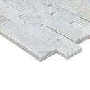 Carrara White Ledger 3D Panel 6"x24" Natural Marble Wall Tile - Full Truckload profile closeup view