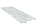 Carrara White Ledger 3D Panel 6"x24" Natural Marble Wall Tile - Full Truckload profile wide view